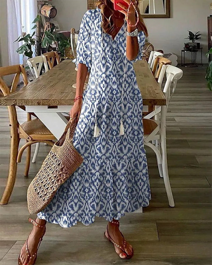 Avery Boho V-Neck Summer Dress