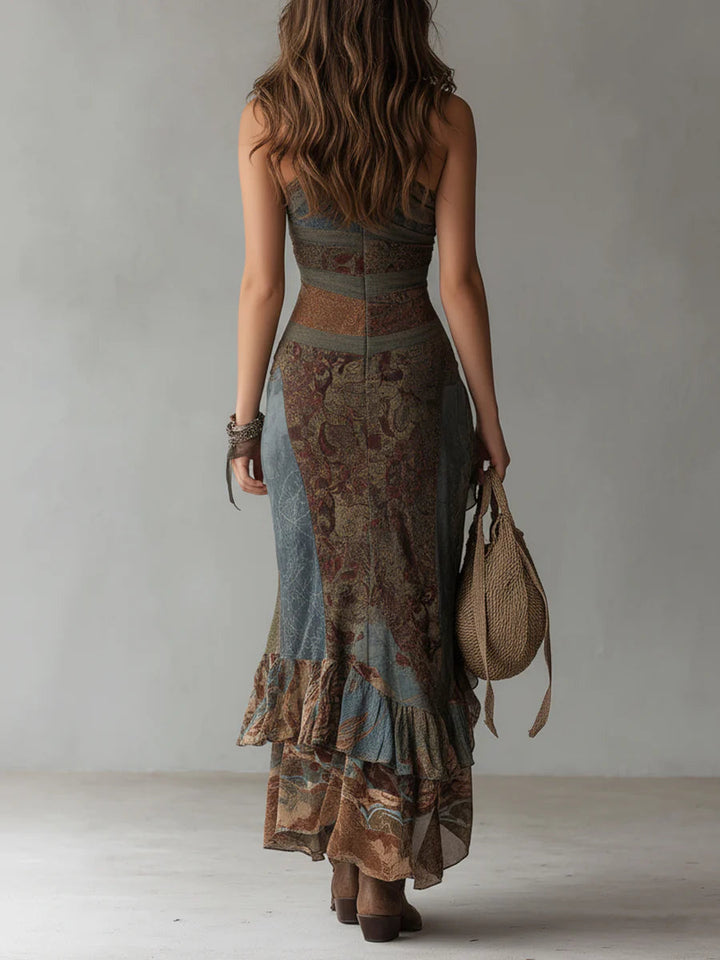 Nerina One-Shoulder Boho Maxi Dress