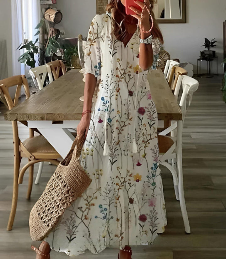 Avery Boho V-Neck Summer Dress