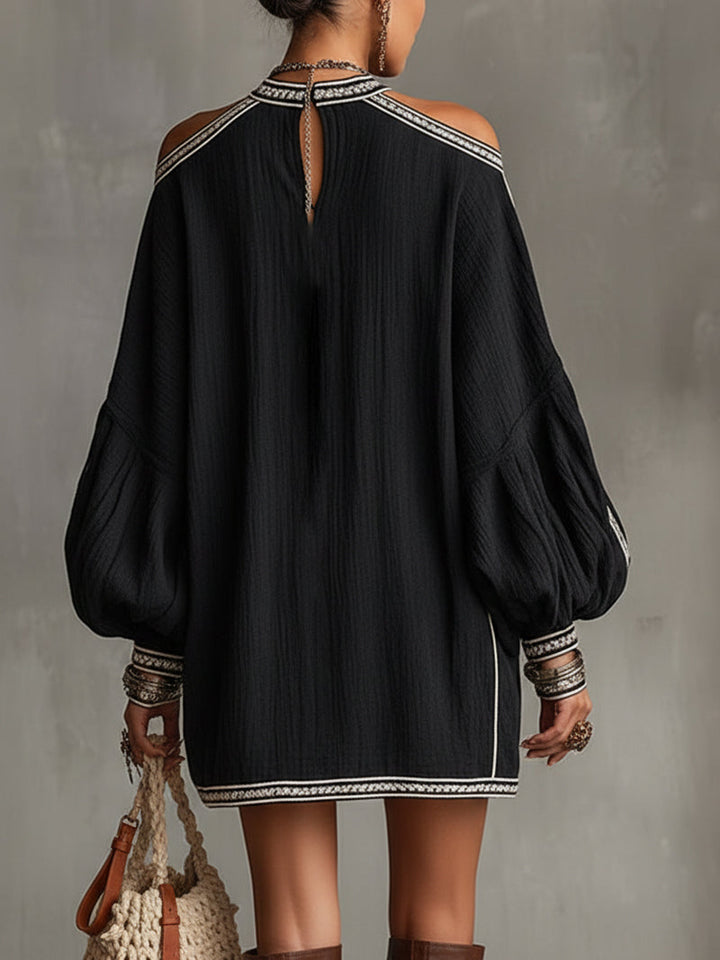 Sorella Boho Lantern Mini Dress