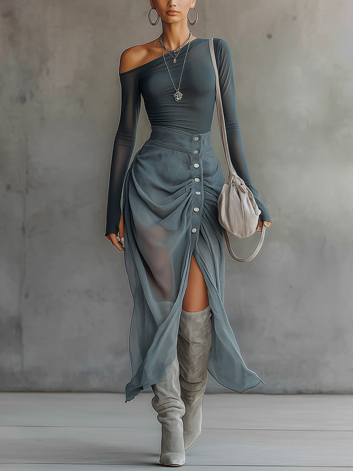 Azmira Flow Slit Maxi Dress