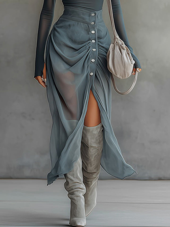 Azmira Flow Slit Maxi Dress