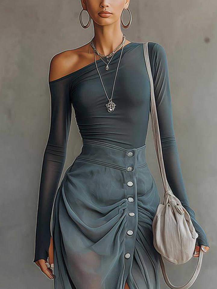 Azmira Flow Slit Maxi Dress