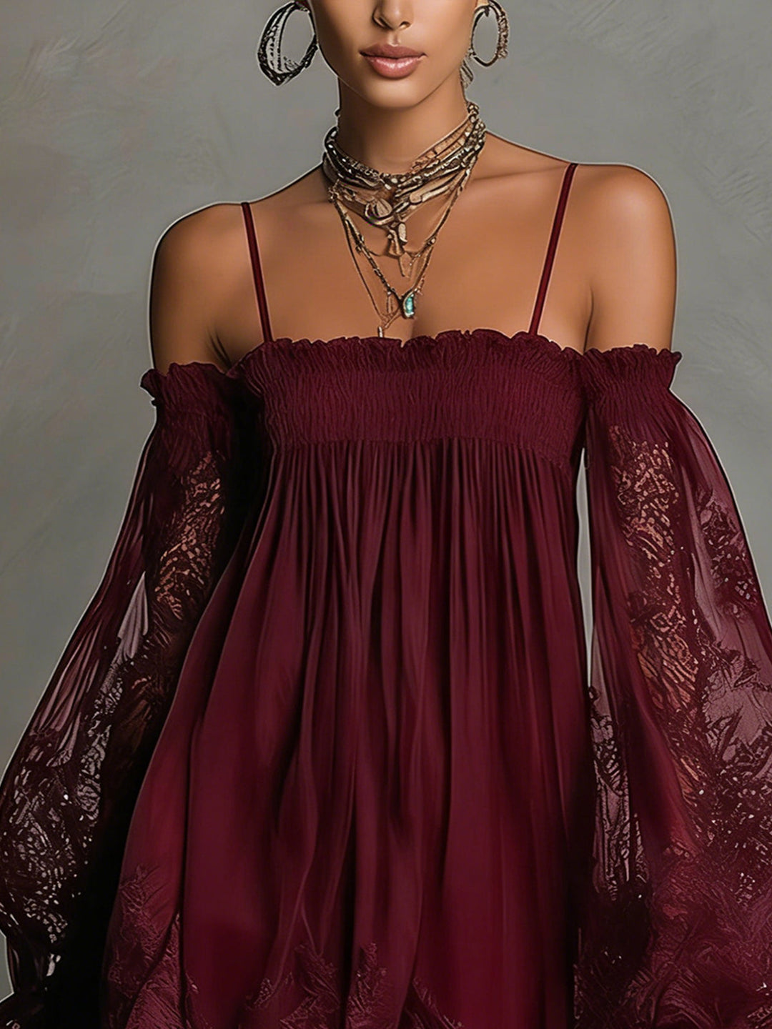 Noctira Lace Whisper Mini Dress