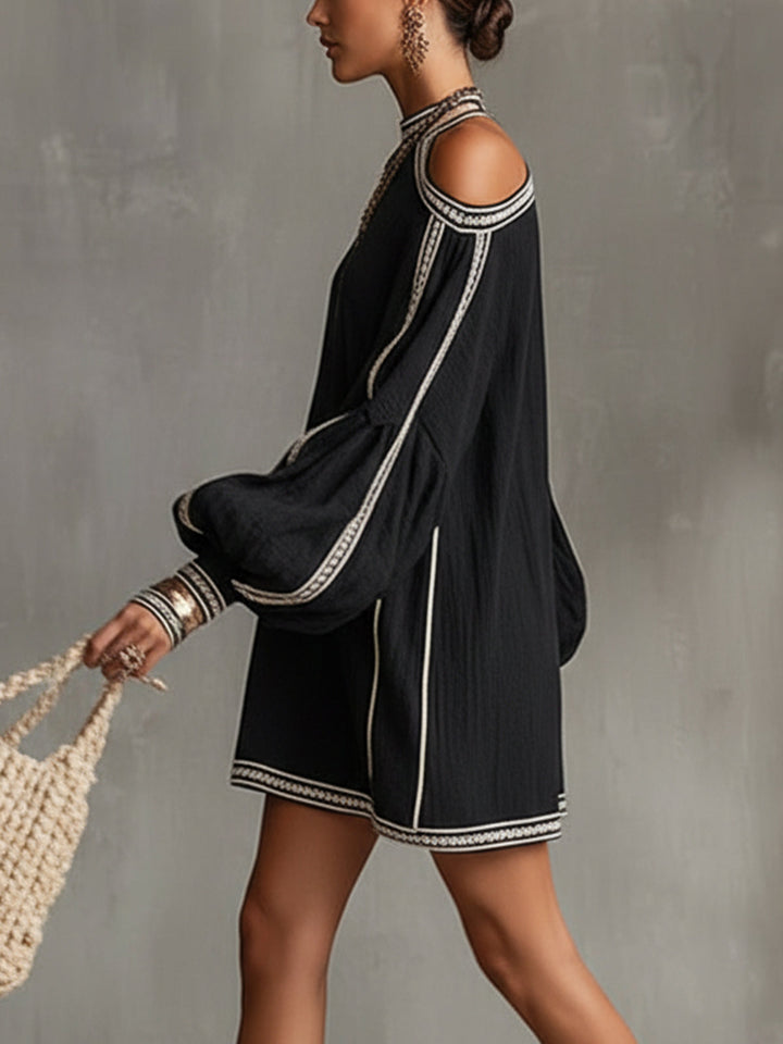 Sorella Boho Lantern Mini Dress