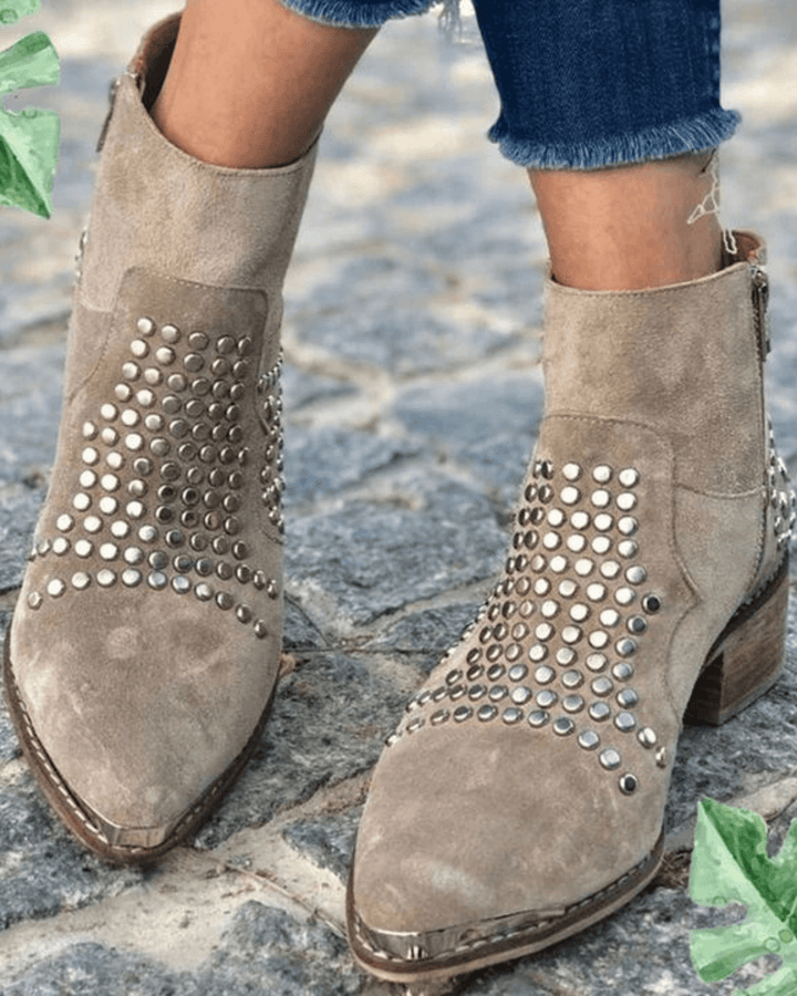 Rivelle Stud Detail Ankle Boots