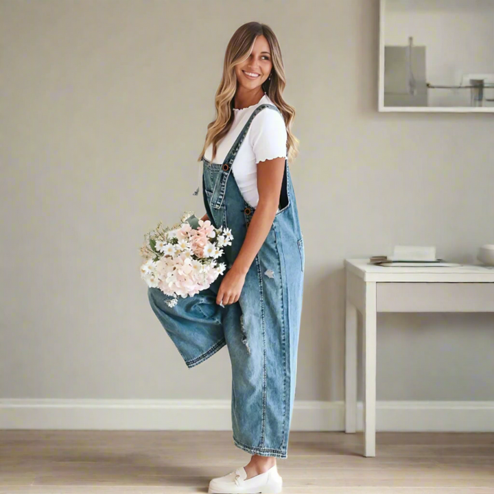 Maravelle Vintage Denim Jumpsuit