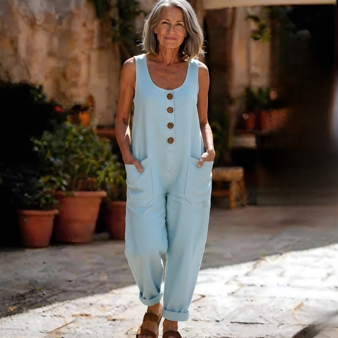 Daxley Soft Denim Relaxed Overalls