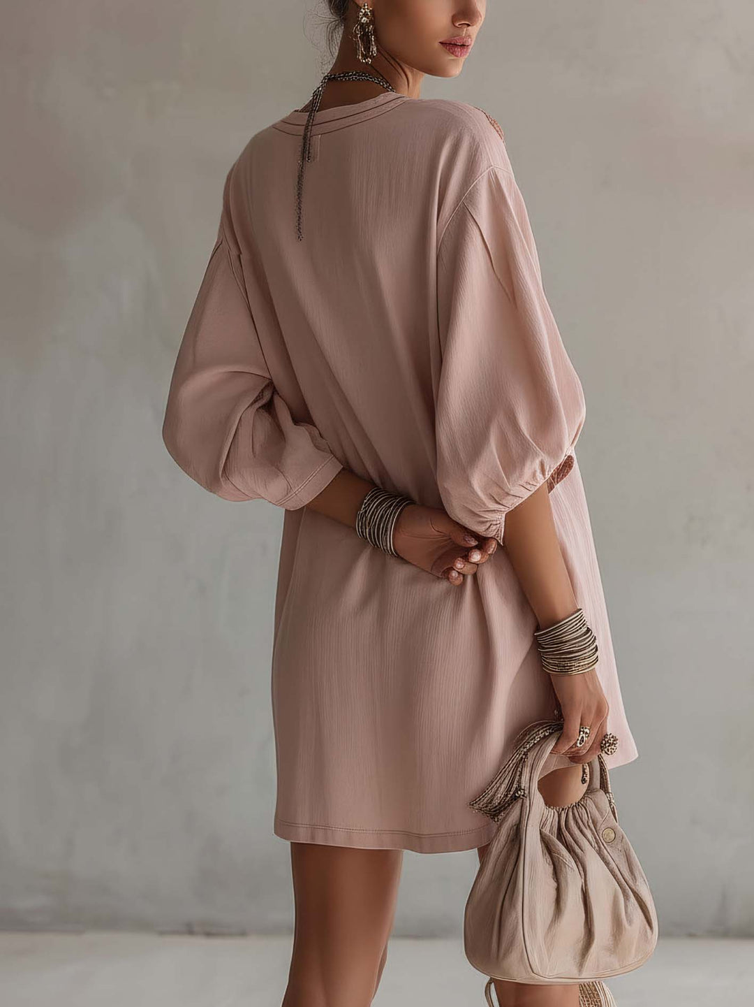 Roselle Embroidered Linen Mini Dress