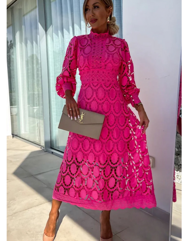 Elowen Grace Lace Midi Dress