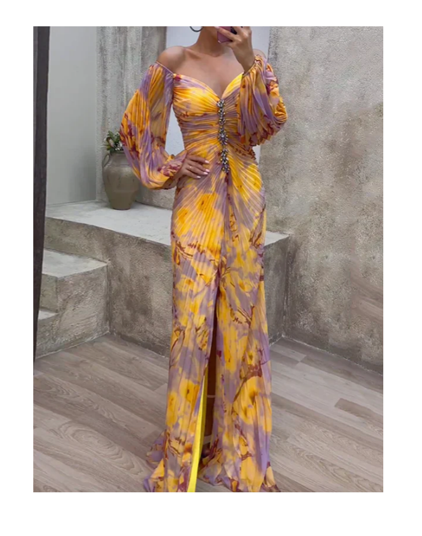 Soleira Sunset Draped Gown