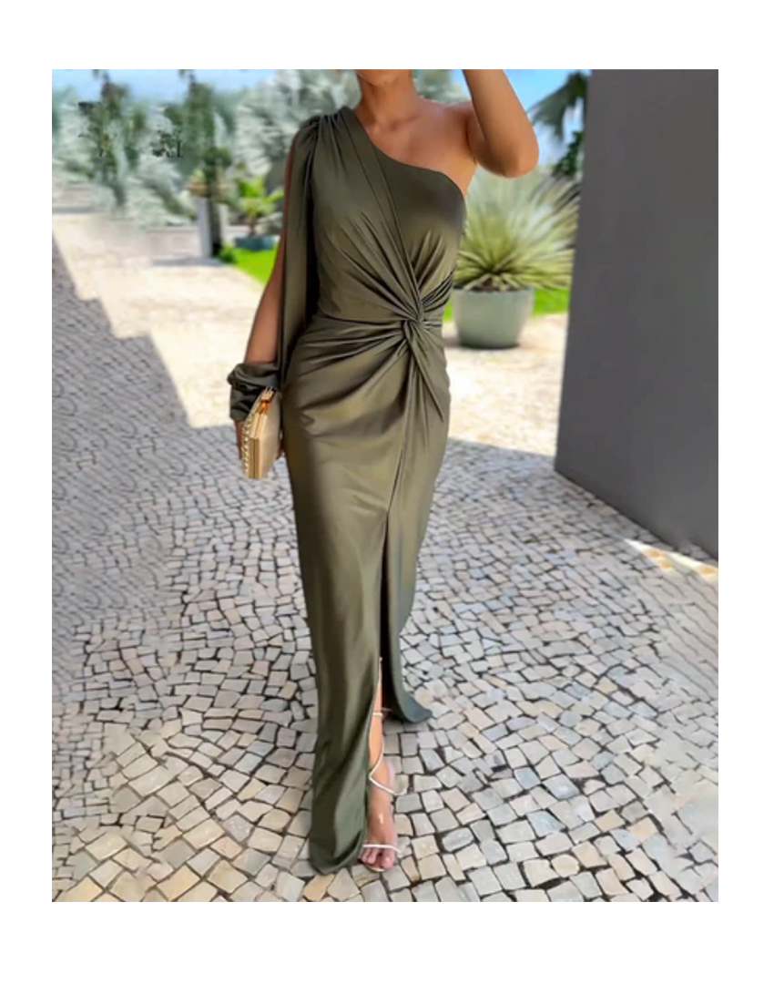 Ardena One-Shoulder Sculpt Dress