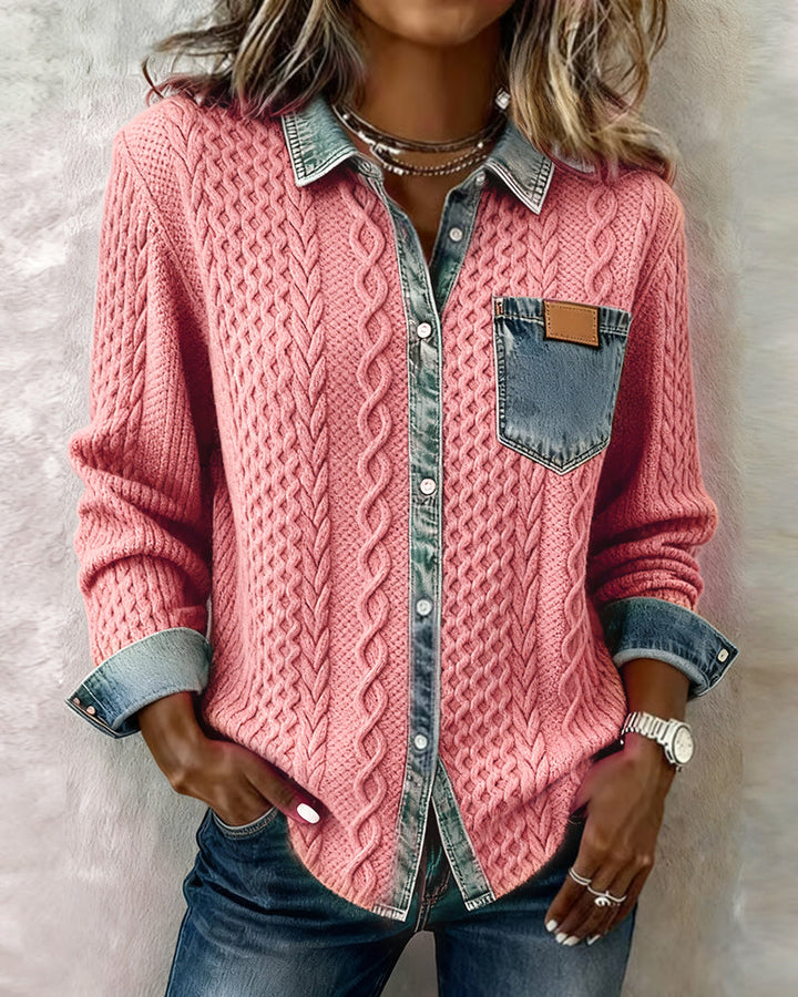 Juliette Knit Denim Shirt