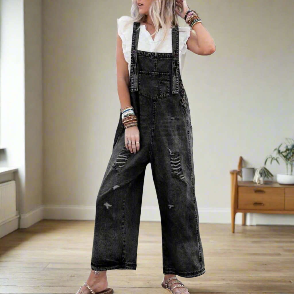 Maravelle Vintage Denim Jumpsuit