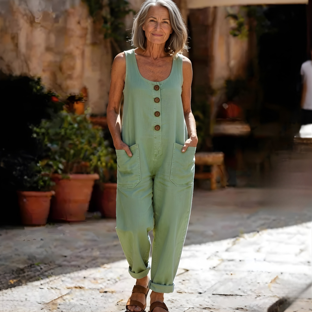 Daxley Soft Denim Relaxed Overalls