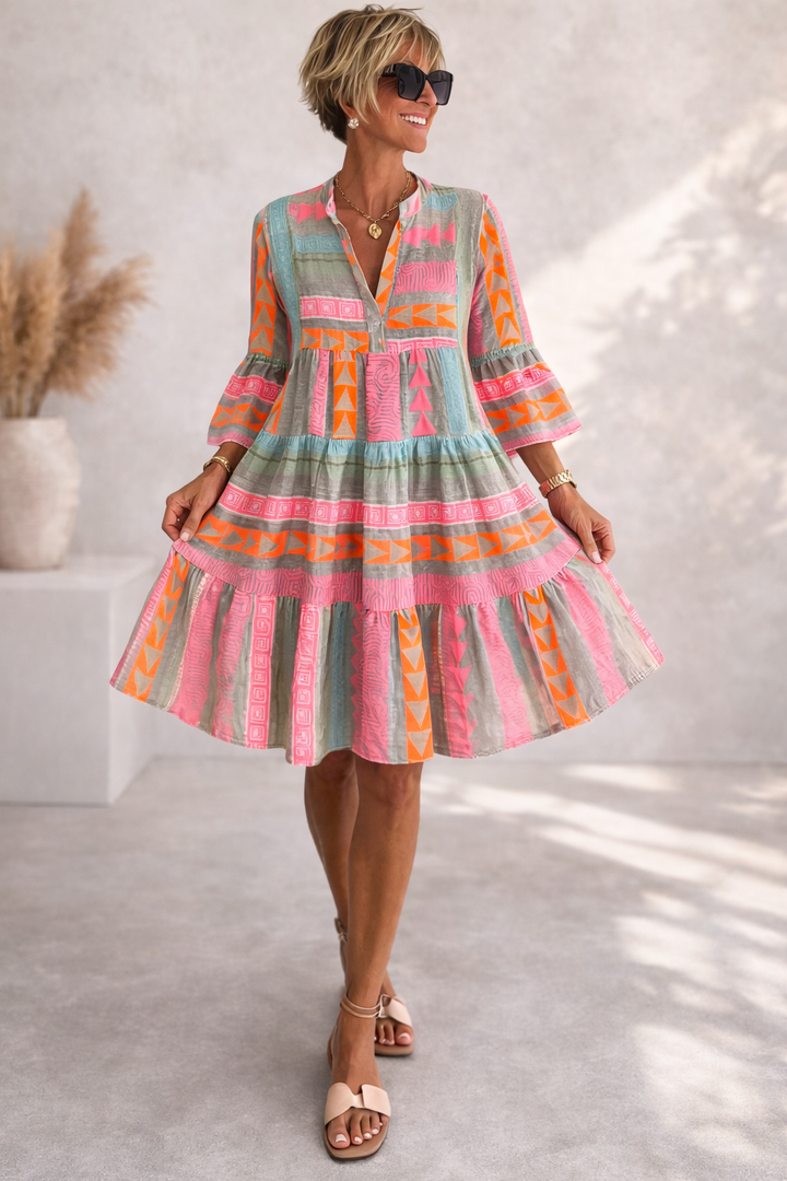 Camille Printed Flow Midi Dress