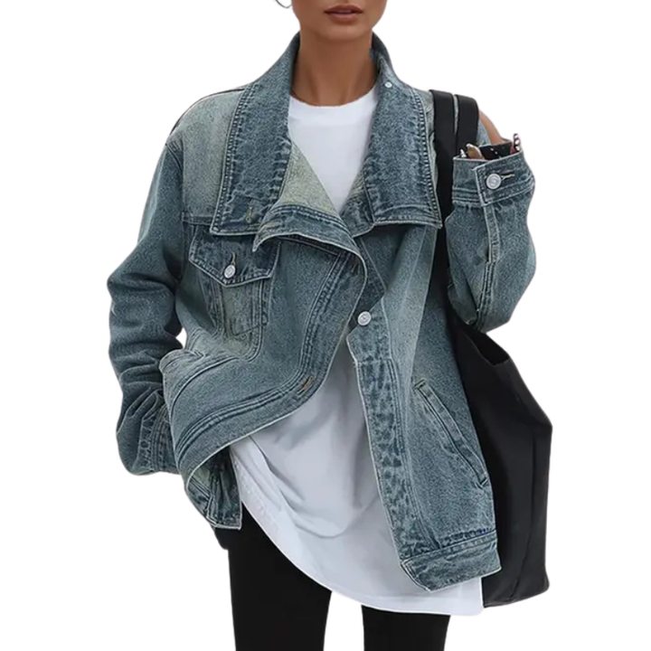 Serene Street Style Trendy Asymmetric Button Jacket