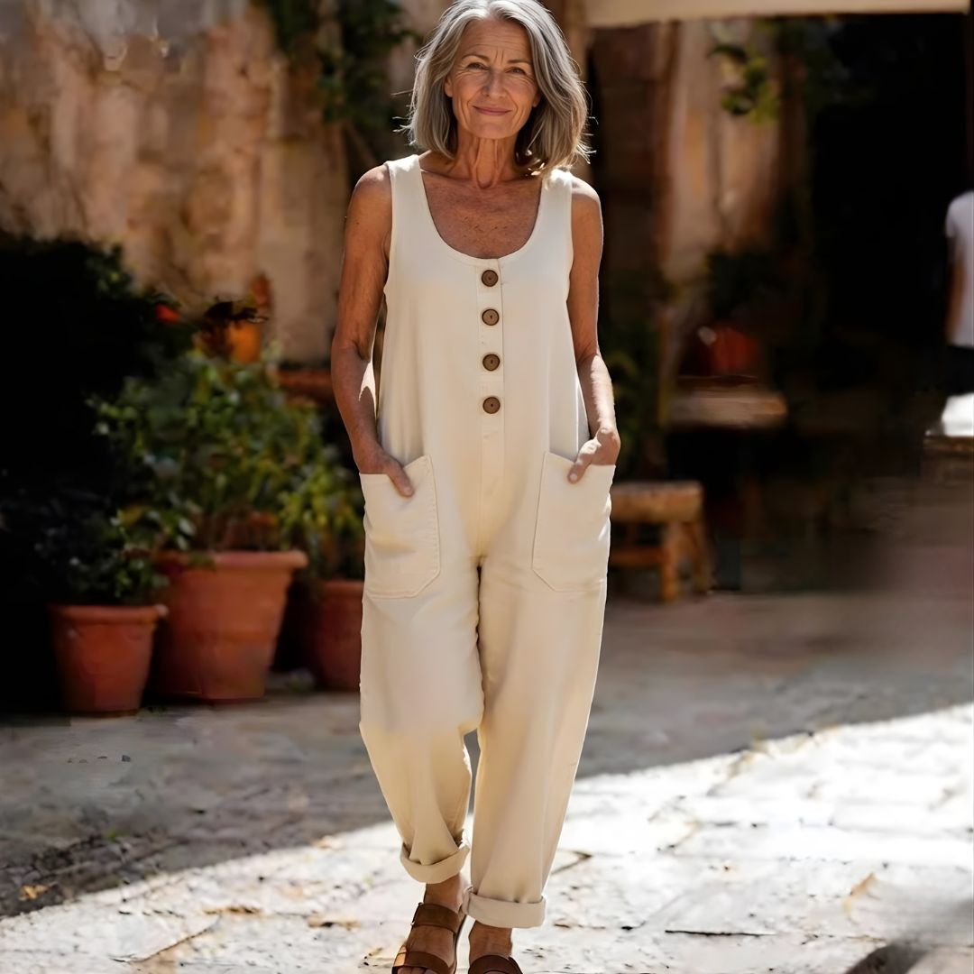 Daxley Soft Denim Relaxed Overalls