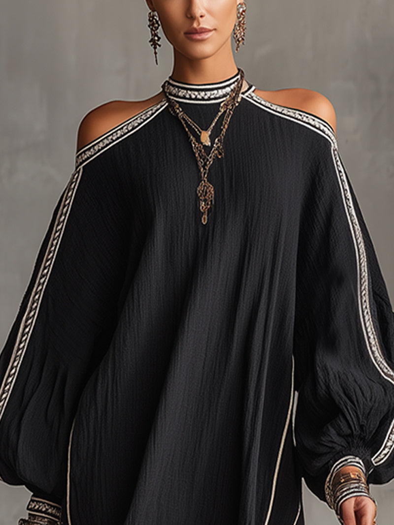 Sorella Boho Lantern Mini Dress