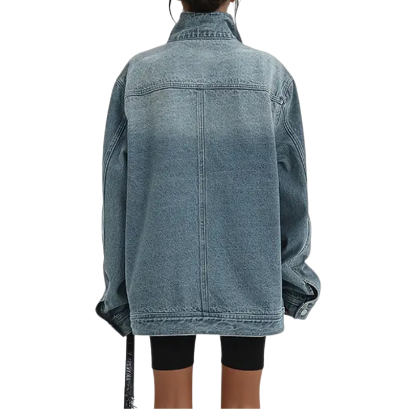Serene Street Style Trendy Asymmetric Button Jacket