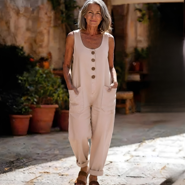 Daxley Soft Denim Relaxed Overalls