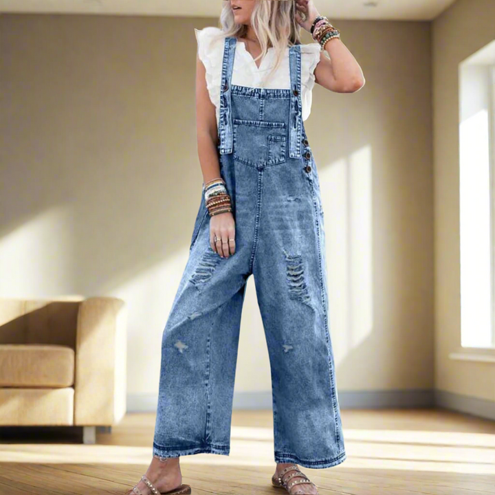 Maravelle Vintage Denim Jumpsuit