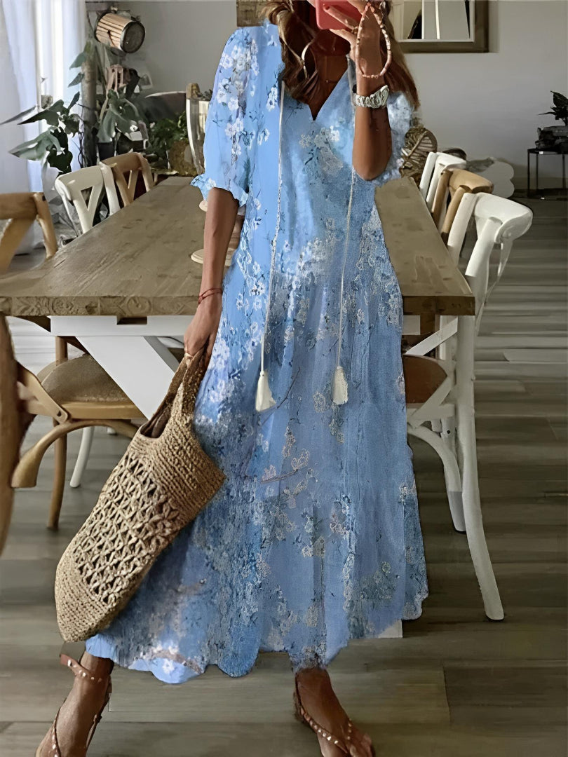 Avery Boho V-Neck Summer Dress