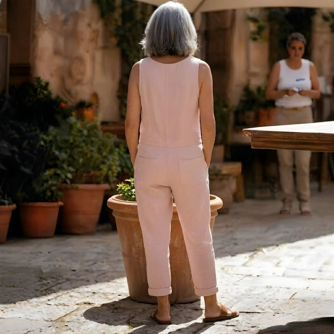 Daxley Soft Denim Relaxed Overalls
