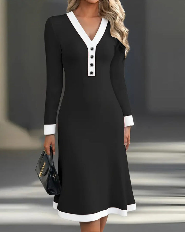 Kaylie Stylish Long-Sleeve Dress