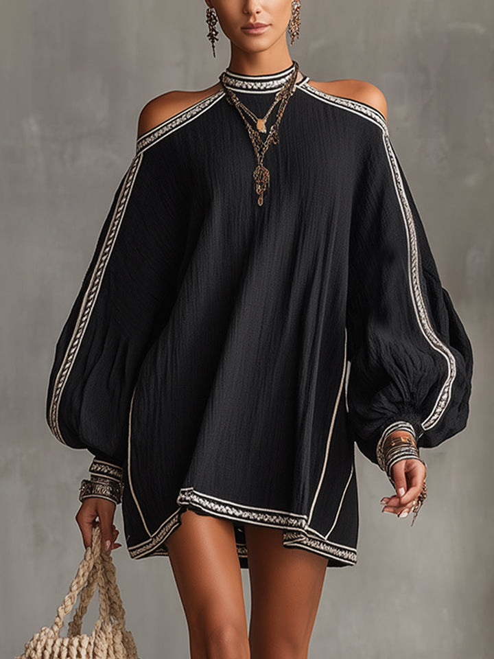 Sorella Boho Lantern Mini Dress