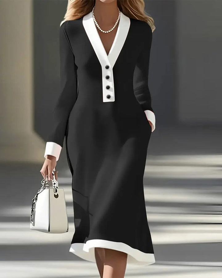 Kaylie Stylish Long-Sleeve Dress