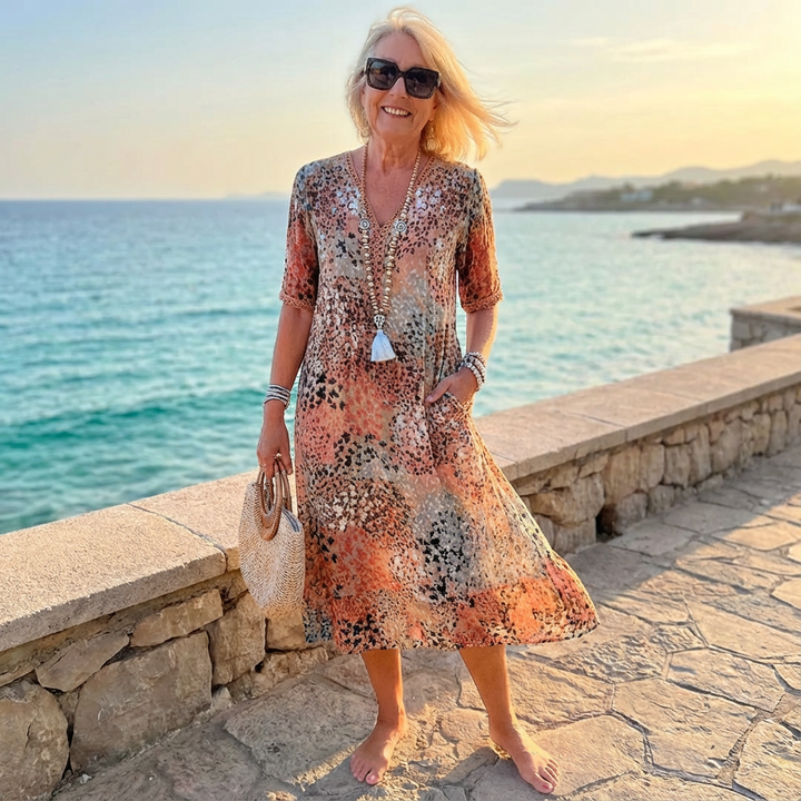 AzureWave Midi Dress