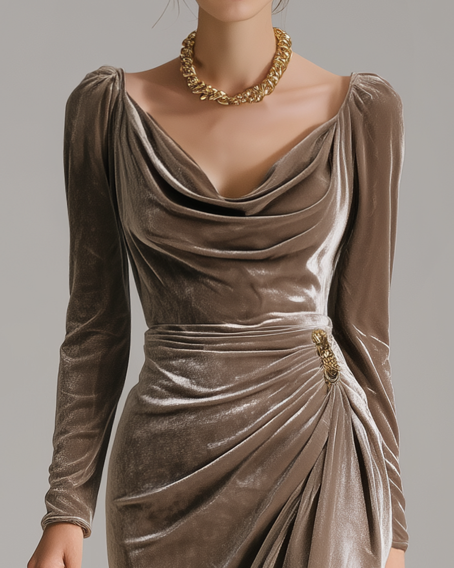 Celestine Draped Elegance Dress