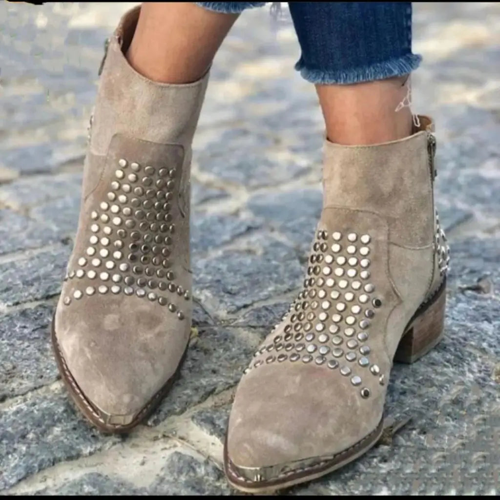 Rivelle Stud Detail Ankle Boots