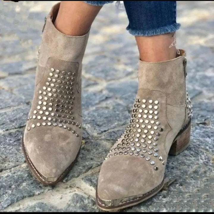 Rivelle Stud Detail Ankle Boots