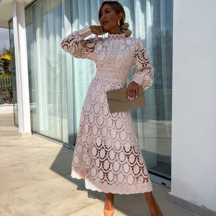Elowen Grace Lace Midi Dress