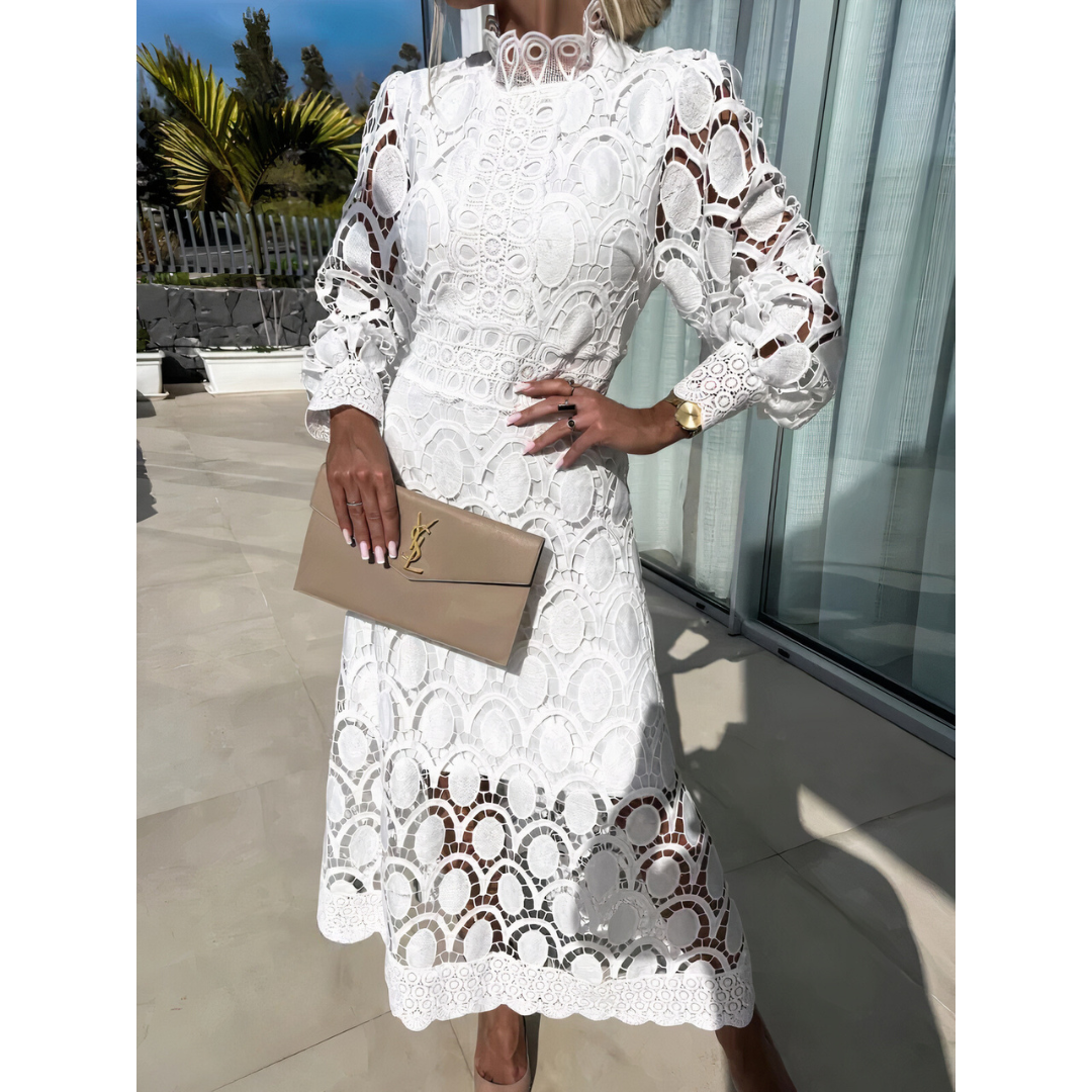 Elowen Grace Lace Midi Dress
