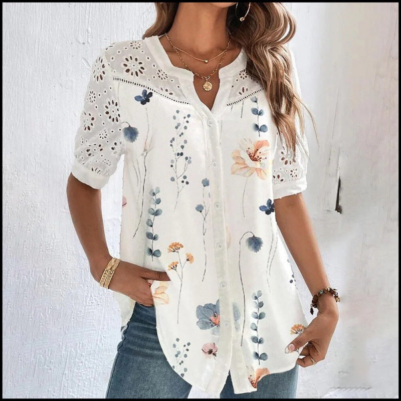 Velmira Lace Garden Blouse