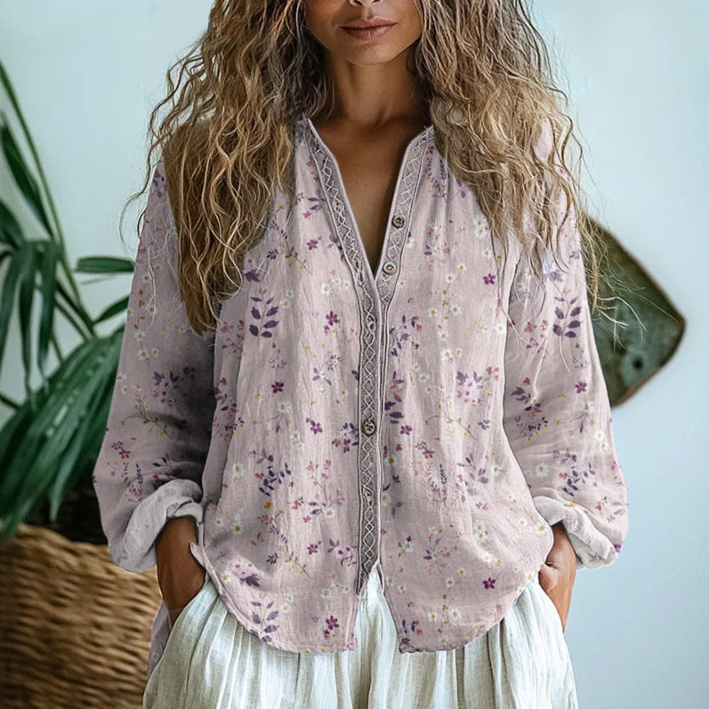 Elowen Leaf Print Blouse
