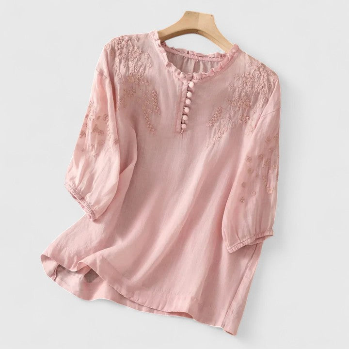 Rosalie Embroidered Soft Blouse