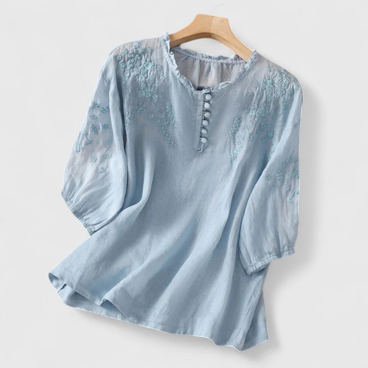 Rosalie Embroidered Soft Blouse