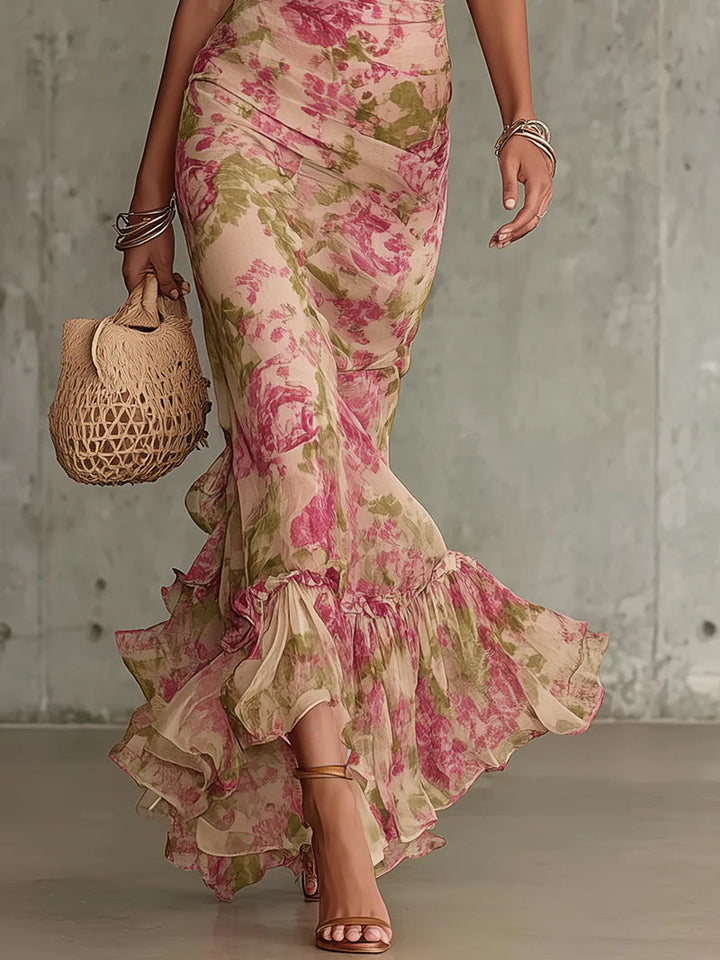 Veloria Rose Flow Maxi Dress