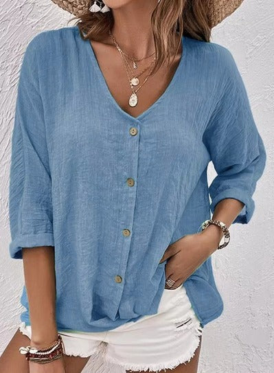 Serenna Breeze Button Top