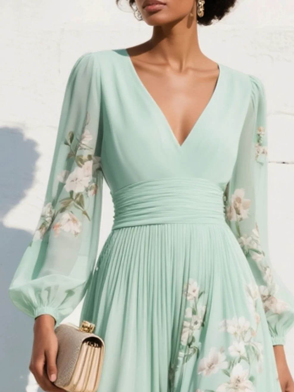 Liora Chiffon Bloom Midi Dress