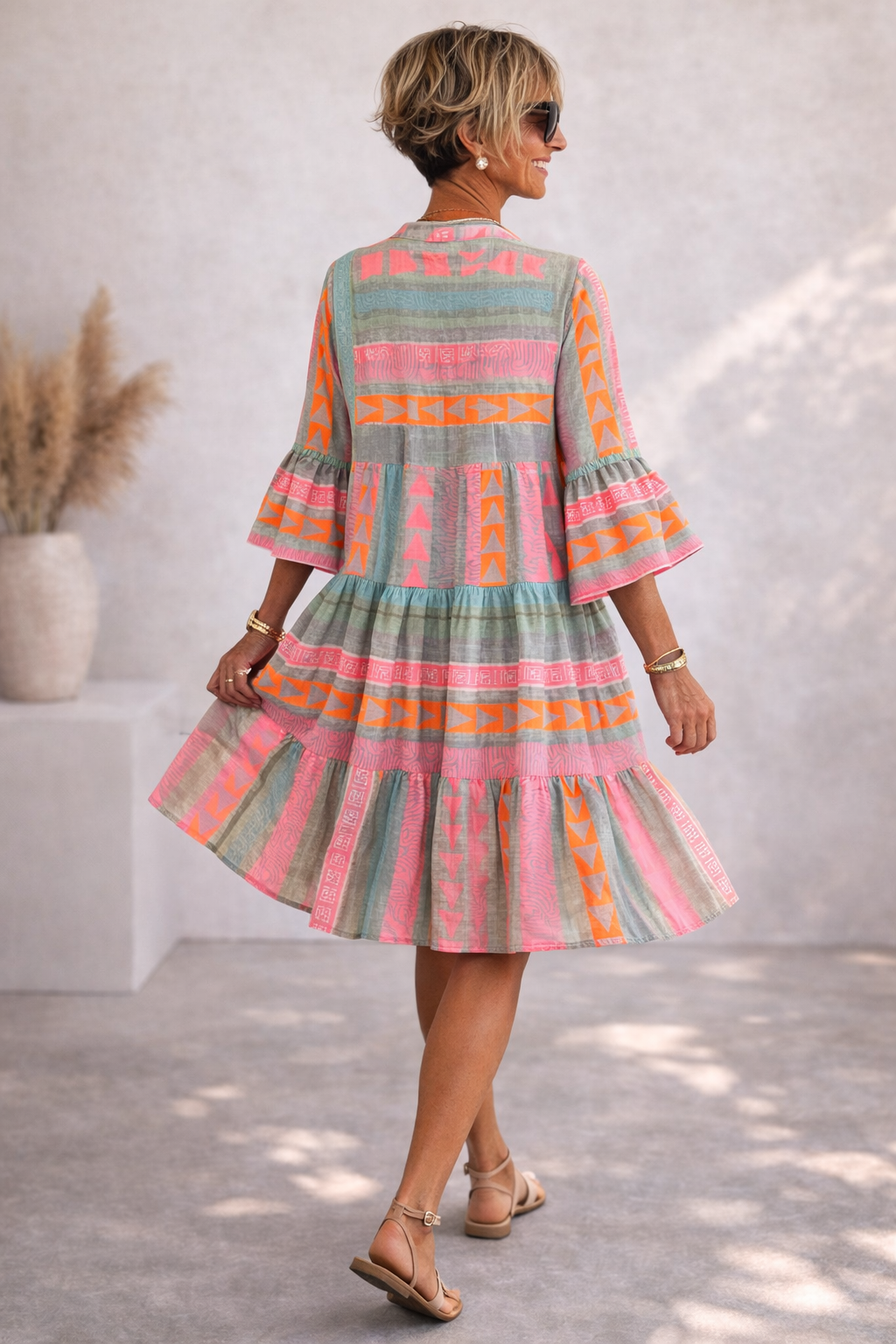 Camille Printed Flow Midi Dress