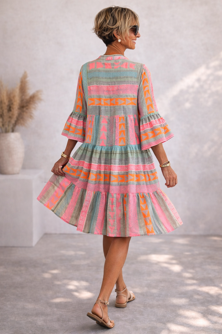 Camille Printed Flow Midi Dress