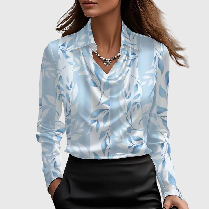 Selmira Satin Drape Blouse