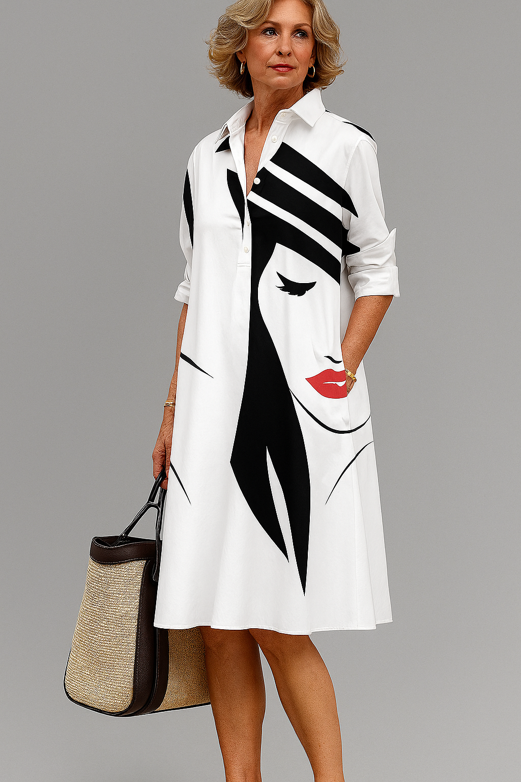 Aurevia Statement Shirt Dress