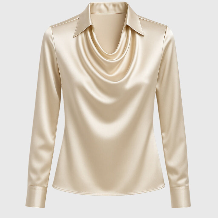 Selmira Satin Drape Blouse