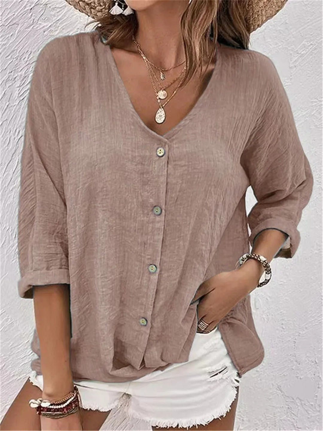 Serenna Breeze Button Top